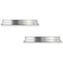 Wallniture Plat Stainless Steel Wall Shelf Heavy Duty Restaurant Bar Cafe & Home Kitchen Organization and Storage Shelf Set of 2 30.8'' Silver