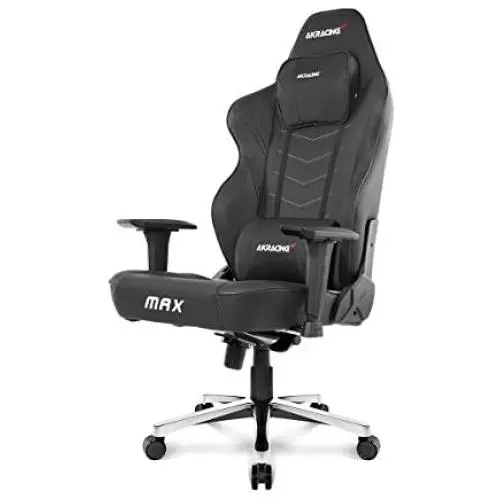 AKRacing Masters Series Max Gaming Chair with Wide Flat Seat, 400 Lbs Weight Limit, Rocker and Seat Height Adjustment Mechanisms - Black AKRacing Masters Series Max Gaming Chair with Wide Flat Seat, 400 Lbs Weight Limit, Rocker and Seat Height Adjustment Mechanisms - Black