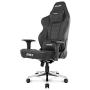 AKRacing Masters Series Max Gaming Chair with Wide Flat Seat, 400 Lbs Weight Limit, Rocker and Seat Height Adjustment Mechanisms - Black