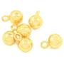 Bezelry 16 Pieces Gold Ball Metal Shank Buttons - 8mm - 5/16 inch (Light Gold)