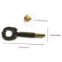 DZS Elec 2pcs Bronze Lamp Socket Metal Key Switch Handle Turn Knobs Brass Finish