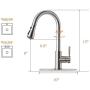 Kitchen Faucet, Kitchen Sink Faucet, Sink Faucet, Pull-Down Kitchen Faucets, Bar Kitchen Faucet, Brushed Nickel, Stainless Steel, RULIA PB1020 Kitchen Faucet, Kitchen Sink Faucet, Sink Faucet, Pull-Down Kitchen Faucets, Bar Kitchen Faucet, Brushed Nickel, Stainless Steel, RULIA PB1020