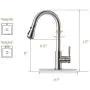 Kitchen Faucet, Kitchen Sink Faucet, Sink Faucet, Pull-Down Kitchen Faucets, Bar Kitchen Faucet, Brushed Nickel, Stainless Steel, RULIA PB1020