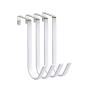 HOUSE DAY Over The Door Hook Fitting Most Sized Doors, Sturdy Metal Door Hangers Hold Up to 30Lbs, Over The Door Hooks for Hanging Coats, Towels, Bags (White, 4 Pack)