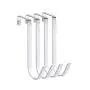 HOUSE DAY Over The Door Hook Fitting Most Sized Doors, Sturdy Metal Door Hangers Hold Up to 30Lbs, Over The Door Hooks for Hanging Coats, Towels, Bags (White, 4 Pack) HOUSE DAY Over The Door Hook Fitting Most Sized Doors, Sturdy Metal Door Hangers Hold Up to 30Lbs, Over The Door Hooks for Hanging Coats, Towels, Bags (White, 4 Pack)