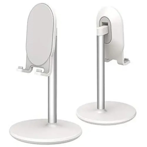 Phone Stand for Desk, Cell Phone Stand Adjustable Desk Phone Holder Tablet Holder Phone Dock(White) Phone Stand for Desk, Cell Phone Stand Adjustable Desk Phone Holder Tablet Holder Phone Dock(White)