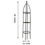 Garden Arch Tredllis for Climbing Plants Rose Thicken Metal Wedding Arches Arbor Ceremony Party Outdoor Floral Decor Bronze