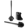 MR.SIGA Toilet Plunger and Bowl Brush Combo for Bathroom Cleaning, Black, 1 Set