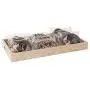 Hammont Wooden Nested Serving Trays - Five Piece Set of Rectangular Shape Wood Trays for Crafts with Cut Out Handles | Kitchen Nesting Trays for Serving Pastries, Snacks, Mini Bars, Chocolate