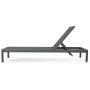 Christopher Knight Home Cape Coral Outdoor Aluminum Chaise Lounges with Mesh Seat, 2-Pcs Set, Grey / Dark Grey