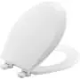 BEMIS 500EC 390 Toilet Seat with Easy Clean & Change Hinges, ROUND, Durable Enameled Wood, Cotton White BEMIS 500EC 390 Toilet Seat with Easy Clean & Change Hinges, ROUND, Durable Enameled Wood, Cotton White