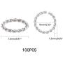 UNICRAFTALE 100pcs 304 Stainless Steel Close but Unsoldered Jump Rings Silver Tone Open Jump Rings Twisted Connector Rings for Necklace DIY Jewelry Making 12x1.5mm