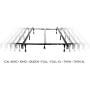 MALOUF STRUCTURES Heavy Duty 9-Leg Adjustable Metal Bed Frame with Double Center Support and Glides Only - UNIVERSAL (Cal King, King, Queen, Full XL, Full, Twin XL, Twin), Standard