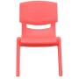 Flash Furniture Red Plastic Stackable School Chair with 10.5 Seat Height