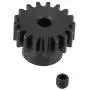 Dilwe RC Motor Gear, Steel Metal Motor Pinion Gear 17T 0.8 Module for HIMOTO E10MTL/E10MT/E10BP 1/10 RC Car Part(Black)