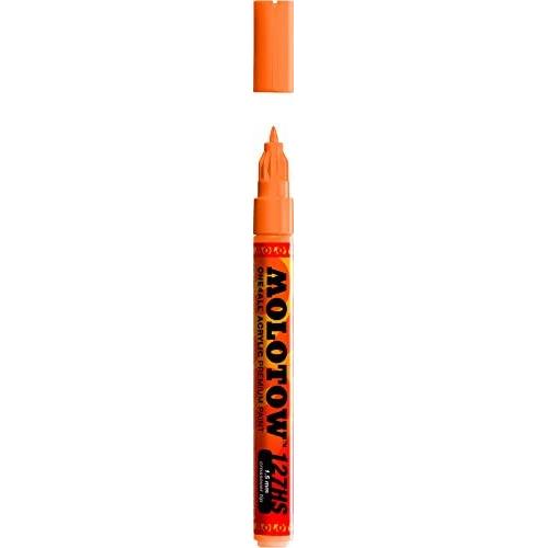 Molotow ONE4ALL Acrylic Paint Marker, 1.5mm, Neon Orange Fluorescent, 1 Each (127.430)