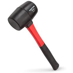 TEKTON 30603 Fiberglass Handle Rubber Mallet, 16-Ounce - Black