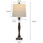 BOBOMOMO USB Metal Crystal Table Lamp 28 Set of 2 Modern Living Room Bedroom Nightstand Desk Lamp(Brown)