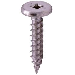 U-Turn - #10 x 1'' Square/Phillips Combo Pancake Head Screw, Sharp Point, 305 Stainless Steel (500 Count)