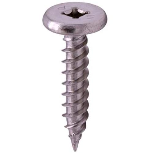 U-Turn - #10 x 1'' Square/Phillips Combo Pancake Head Screw, Sharp Point, 305 Stainless Steel (500 Count)