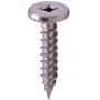 U-Turn - #10 x 1'' Square/Phillips Combo Pancake Head Screw, Sharp Point, 305 Stainless Steel (500 Count)