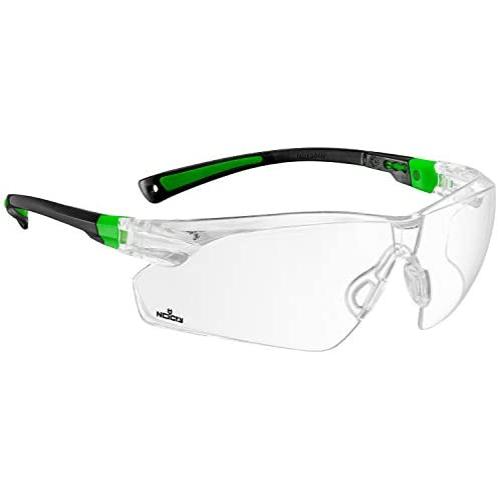 NoCry Safety Glasses with Clear Anti Fog Scratch Resistant Wrap-Around Lenses and No-Slip Grips, UV Protection. Adjustable