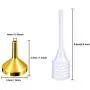 TecUnite 10 Pack Small Metal Funnels with 2 Pack Mini Pipette for Filling Small Mini Bottles or Containers, Atomizers, Perfume, Liquid (Silver and Gold) TecUnite 10 Pack Small Metal Funnels with 2 Pack Mini Pipette for Filling Small Mini Bottles or Containers, Atomizers, Perfume, Liquid (Silver and Gold)