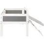 DONCO Twin Art Play Junior LOW LOFT, White Wash/Dark Grey