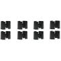 APOLLO HARDWARE 3/4 Inch Shelf Clips/Split Sleeves, Black(3/4'' & 19.1mm Diameter Post Size)(2 Pack)