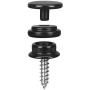 Kelife 150PCS Stainless Steel Marine Grade 3/8'' Socket Canvas Snaps Kit and Upholstery Boat Cover Snap Button Fastener Tool with 2Pcs Setting Tool for Boat Cover Furniture(Black)