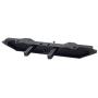 JVSISM Metal Rear Bumper with Trailer Hitch for 1/10 RC Crawler Car TRX4 Axial SCX10 III AXI03007 Upgrade Parts,Black