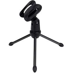 Desktop Microphone Stand, Upgraded Angle Adjustable Tripod Table Mic Stand for Recording Microphone or Other Microphone