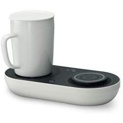 Nomodo Trio Wireless Qi-Certified Fast Charger with Mug Warmer/Drink Cooler