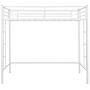 Twin Loft Bed Frame with 2 Ladders, High Metal Loft Bed for Kids, 220 lbs Weight Limits, Twin Size, White