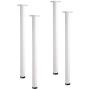 28-inch Adjustable Metal Table Legs, Suitable for Office Desks, Dining Tables & Chairs, Furniture, or 4-Piece Sets（White）