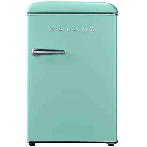 Galanz GLR25MGNR10 Retro Compact Refrigerator, 2.5 Cu Ft, Green Galanz GLR25MGNR10 Retro Compact Refrigerator, 2.5 Cu Ft, Green