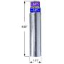Wheel Accessories Parts 23 Pc Spike Solid Metal Lug Nuts 1/2 Thread 4.40'' Tall Closed End Bulge Acorn Spike Lug Nut with 1 Long Socket Key (Black)