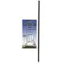 KINREX Garden Flag Pole Holder Stand - Black Metal Iron Wrought Stake Poles for Outdoor Garden Lawn Yard - 3 Piece Set - 35'' Tall x 15.5'' Wide KINREX Garden Flag Pole Holder Stand - Black Metal Iron Wrought Stake Poles for Outdoor Garden Lawn Yard - 3 Piece Set - 35'' Tall x 15.5'' Wide