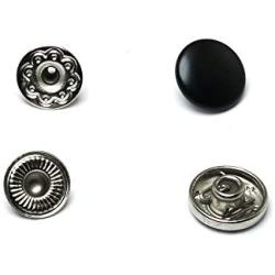 Pro Bamboo Kitchen Press Stud 120 Sets 10mm Black Metal Snap Buttons Fasteners for Craft Leather Jacket Jeans Bag