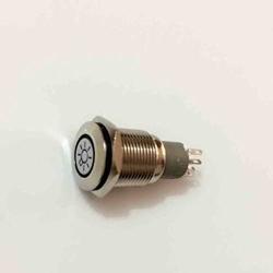 Etopars 12V Car Blue LED Light Headlight Push Button Metal Toggle Switch 16mm