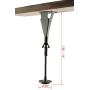 Kings Brand Furniture - Adjustable Height Center Support Leg for Bed Frame