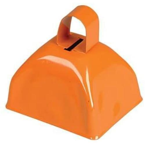 Orange Metal Cowbell Noisemakers Set - School Cowbells 12 Pack - Play Kreative …