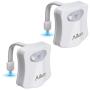 Toilet Night Light 2Pack by Ailun Motion Activated LED Light 8 Colors Changing Toilet Bowl Nightlight for Bathroom Battery Not Included Perfect Decorating Combination Along with Water Faucet Light