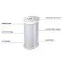 Ubbi Steel Odor Locking, No Special Bag Required Money Saving, Awards-Winning, Modern Design, Registry Must-Have Diaper Pail, White