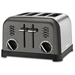 Cuisinart CPT-180BKS Metal Classic Toaster, 4-Slice, Black Stainless