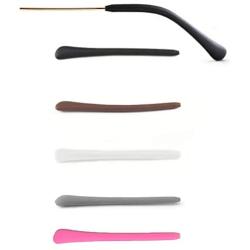 HengKe 5 Pairs Colorful Anti-Slip Silicone Eyeglass End Tips Glasses Ear Hooks Sport Eyeglass Strap Holder Temple Tips Spectacle Retainers, Anti-Slip Elastic Comfort Glasses Retainers, Black Clear