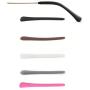 HengKe 5 Pairs Colorful Anti-Slip Silicone Eyeglass End Tips Glasses Ear Hooks Sport Eyeglass Strap Holder Temple Tips Spectacle Retainers, Anti-Slip Elastic Comfort Glasses Retainers, Black Clear