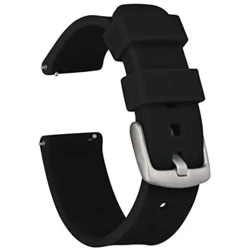 GadgetWraps 14mm Silicone Watch Band Strap with Quick Release Pins – Compatible with Pebble, Fossil, Skagen, Wristology - 14mm Quick Release Watch Band (Black, 14mm) GadgetWraps 14mm Silicone Watch Band Strap with Quick Release Pins – Compatible with Pebble, Fossil, Skagen, Wristology - 14mm Quick Release Watch Band (Black, 14mm)