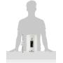simplehuman 4.5 Liter / 1.2 Gallon Round Bathroom Step Trash Can, White Steel