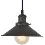 Industrial Pendant Light Fixture, XIDING Vintage Edison Hanging Light, Retro Premium Matte Black Finish Metal Shade, E26 Base, Adjustable Wire, 1-Light …